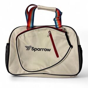 Sparrow Cream Pickle Ball Bag with Colorful Straps